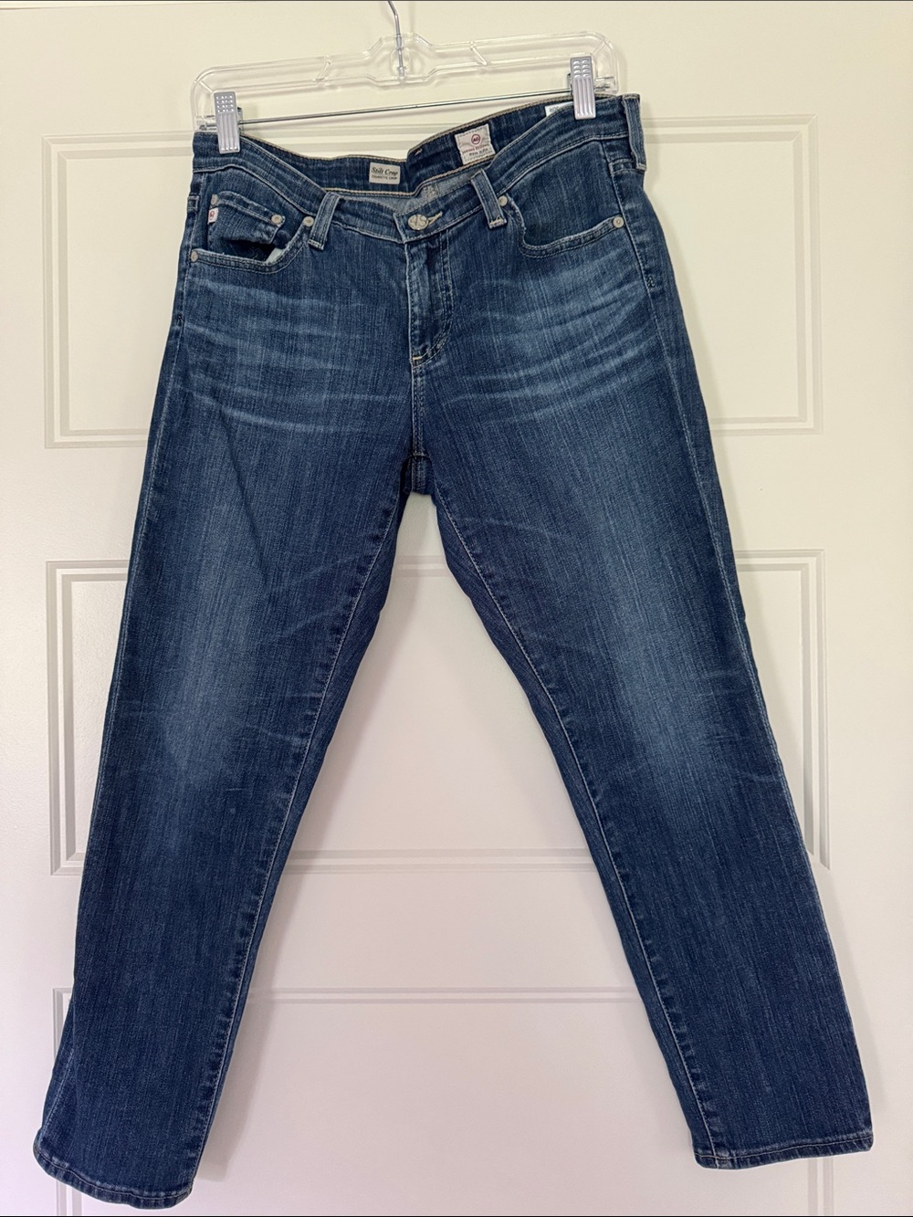 Ag Adriano Goldschmied Women's Stilt Crop Jeans in Dark Blue